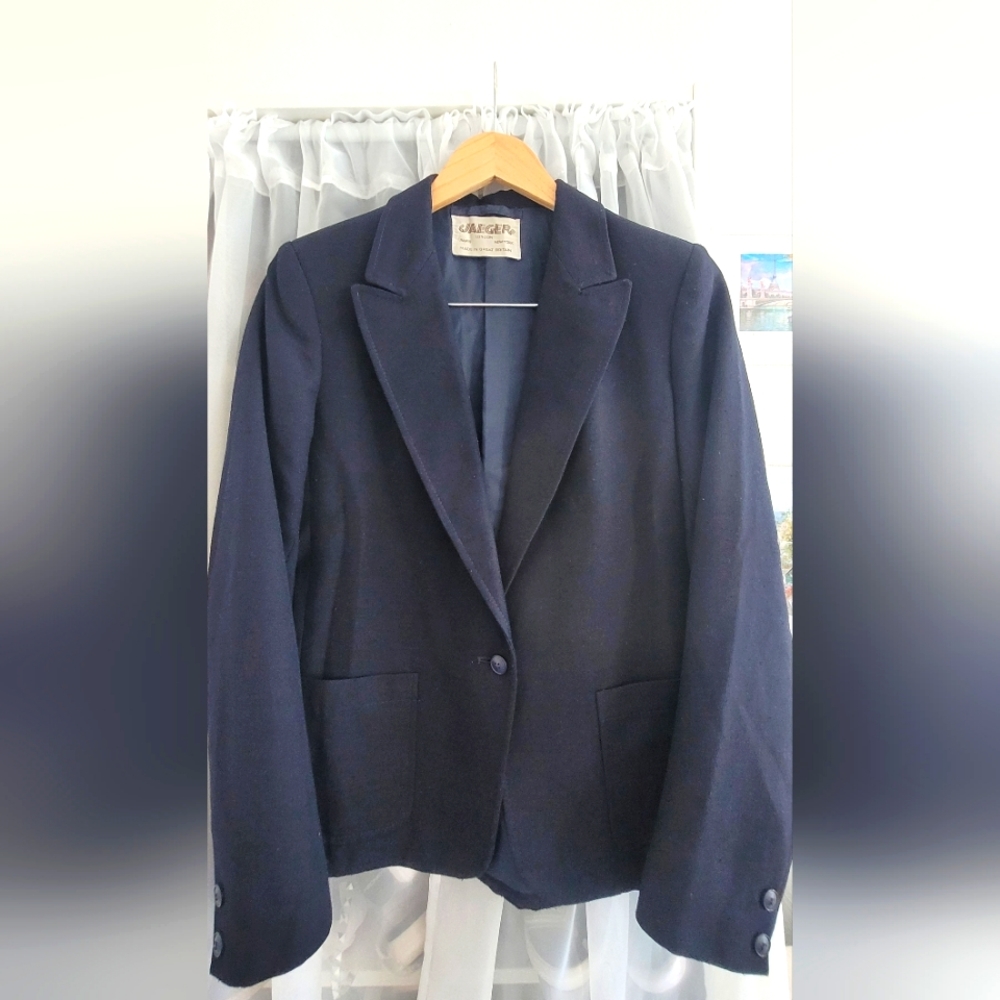 Custom, Jaeger, Navy Blue Blazer in size 6